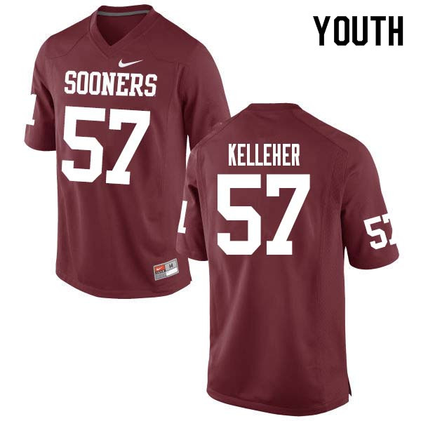 Youth #51 Kasey Kelleher Oklahoma Sooners College Football Jerseys Sale-Crimson